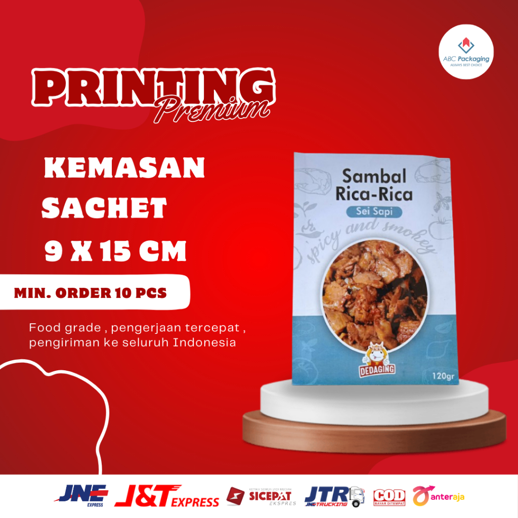 

(TERMURAH) 9 x 15 CM - CETAK KEMASAN SACHET FULL PRINTING MIN ORDER 100 PCS