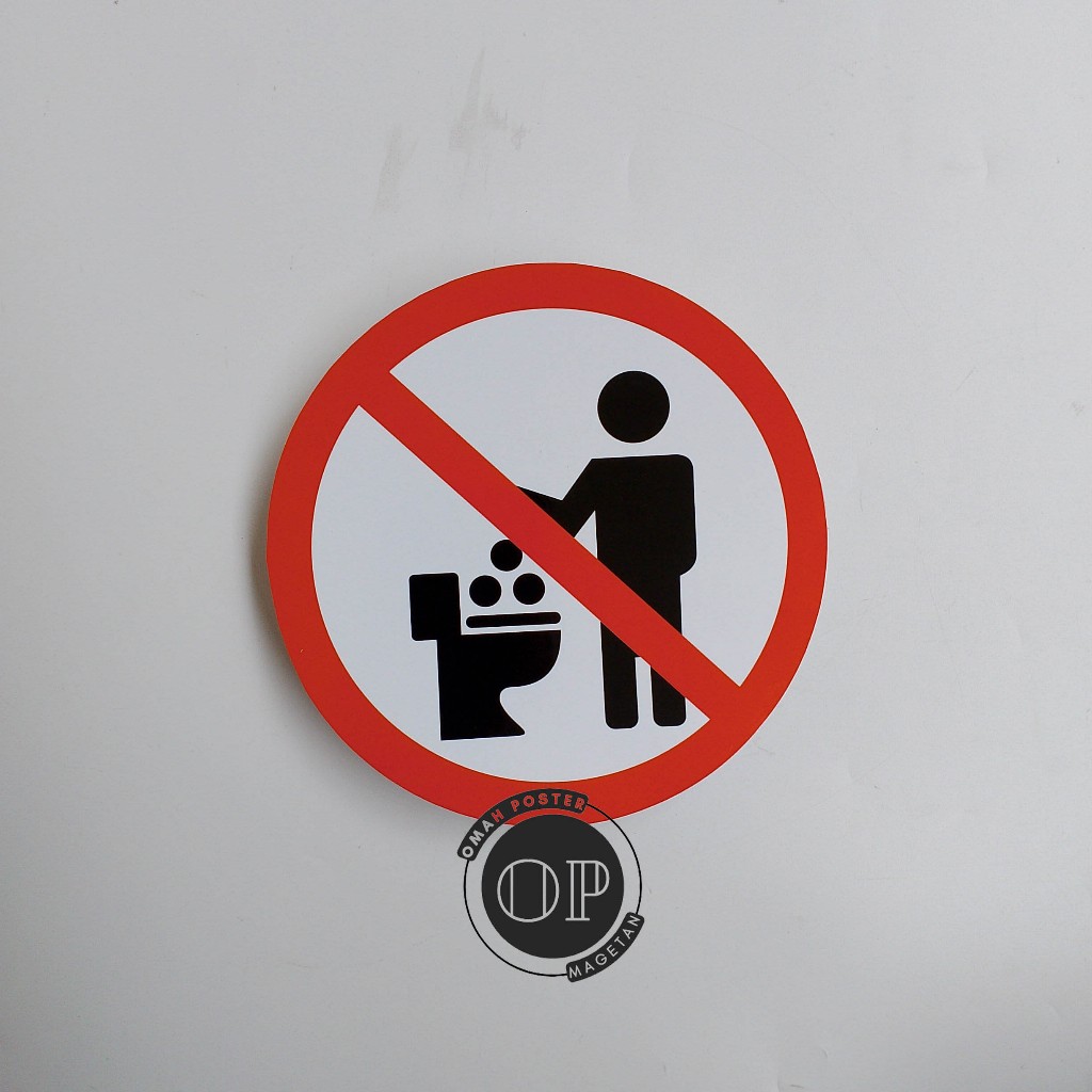 

Stiker Jangan Buang Sampah Dikloset - Jagan Buang Sampah Sembarangan - Stiker Kloset