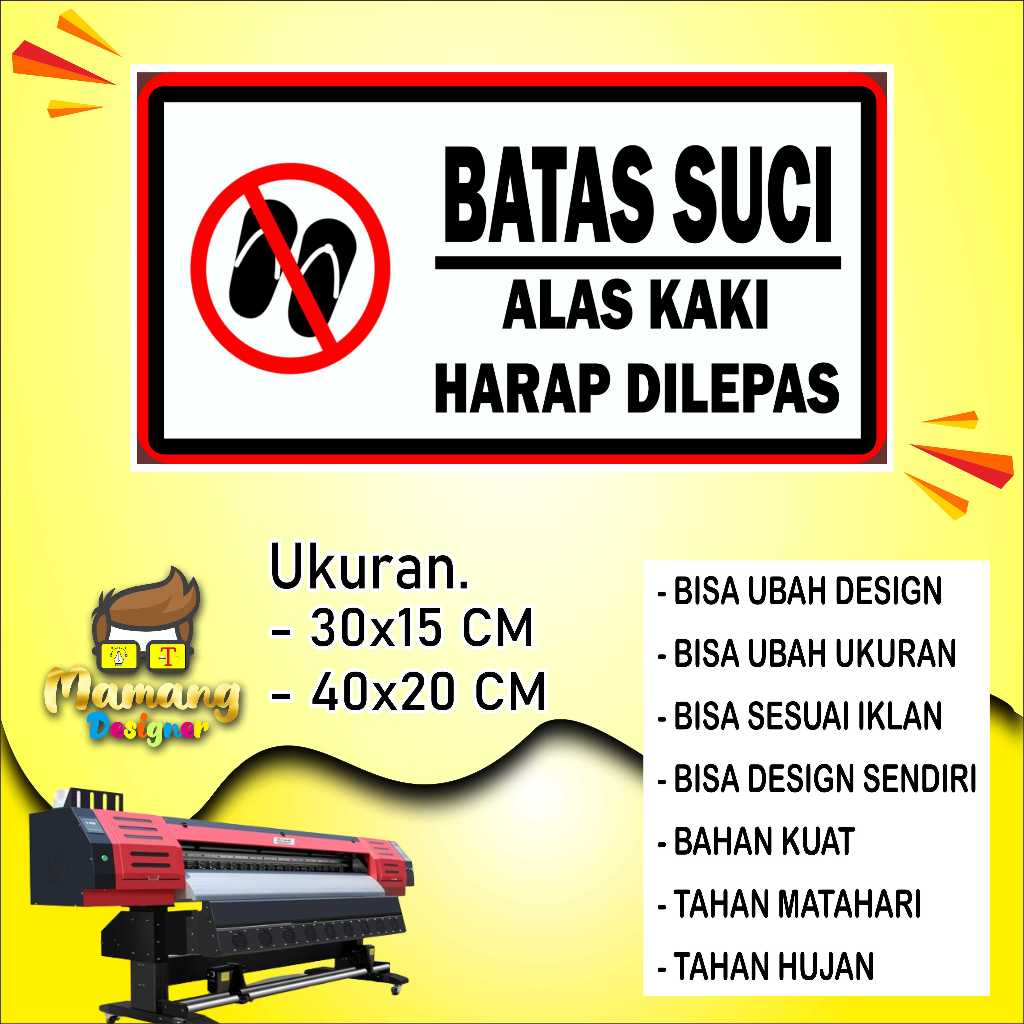 

Sticker Tempelan Bahan Bagus Batas Suci Putih