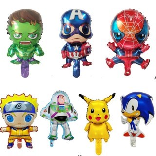 BALON FOIL KECIL HULK CAPTAIN AMERICA SPIDERMAN NARUTO doraemon AVENGER BUZZ LIGHTYEAR PIKACHU POKEM