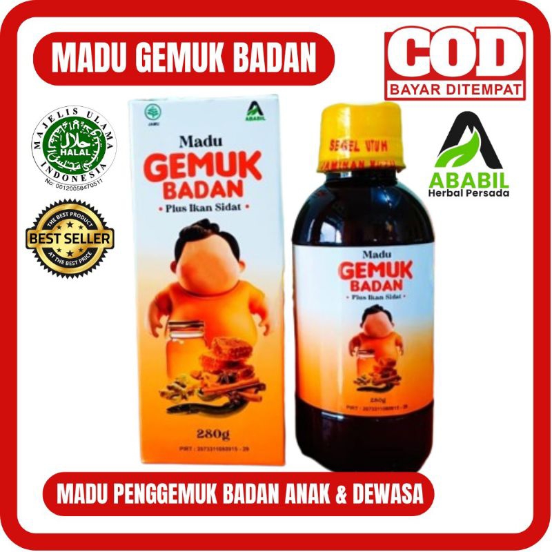 MADU GEMUK BADAN ABABIL 280 GR - MADU GEMUK ABABIL NUTRISI GEMUKIN BADAN SUPLEMEN PENGGEMUK BADAN DA