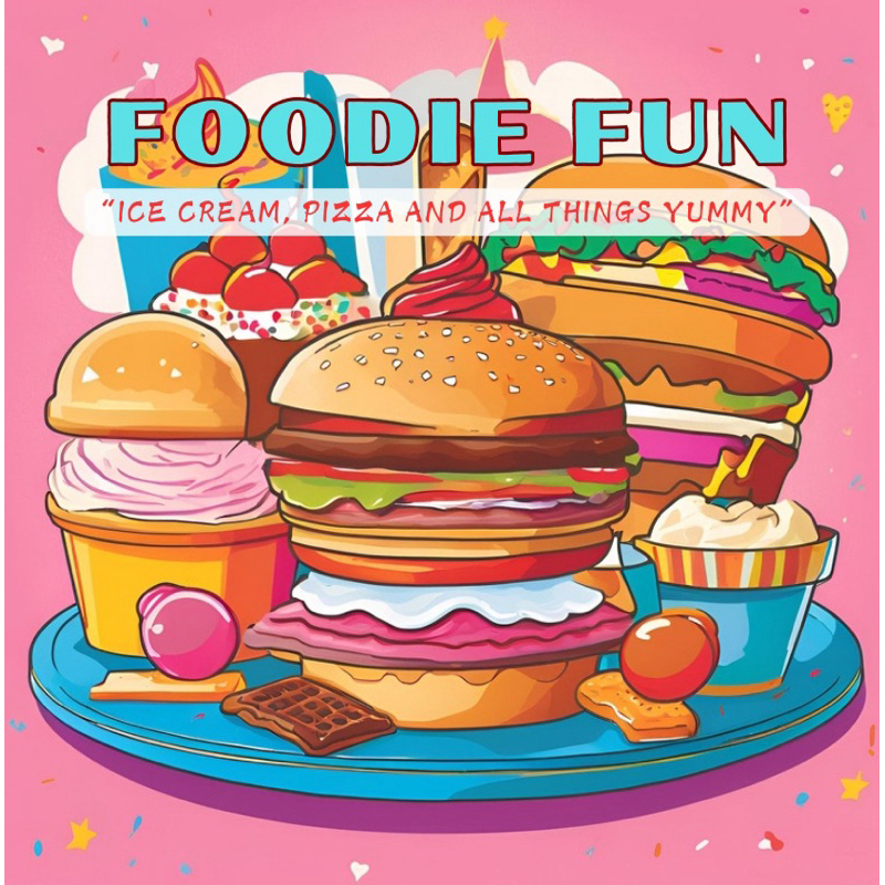 

Foodie Fun - Kertas Mewarnai / Gambar Mewarnai Anak Edisi Makanan Ice Cream, Burger, Cake dll Ukuran A4