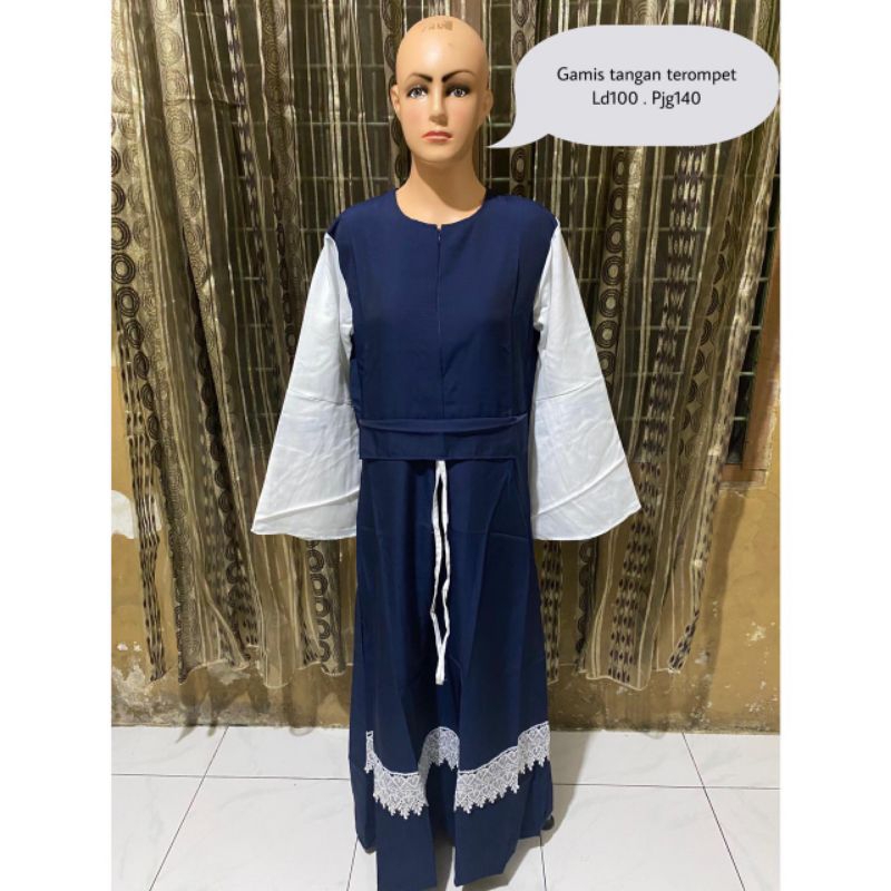 baju preloved  gamis tangan terompet