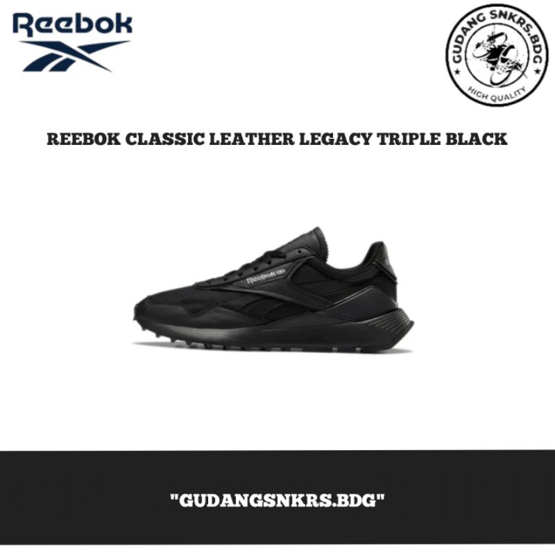 (GUDANGSNKRS) Reebok Classic Leather Legacy Triple Black