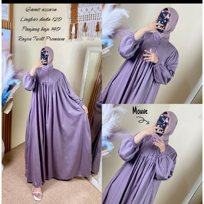 Gamis Polos Rayon twill Premium