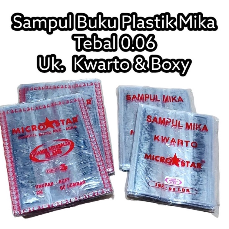 

KODE JZ7IW SAMPUL PLASTIK MIKA TEBAL 6 ukuran KWARTO DAN BOXY