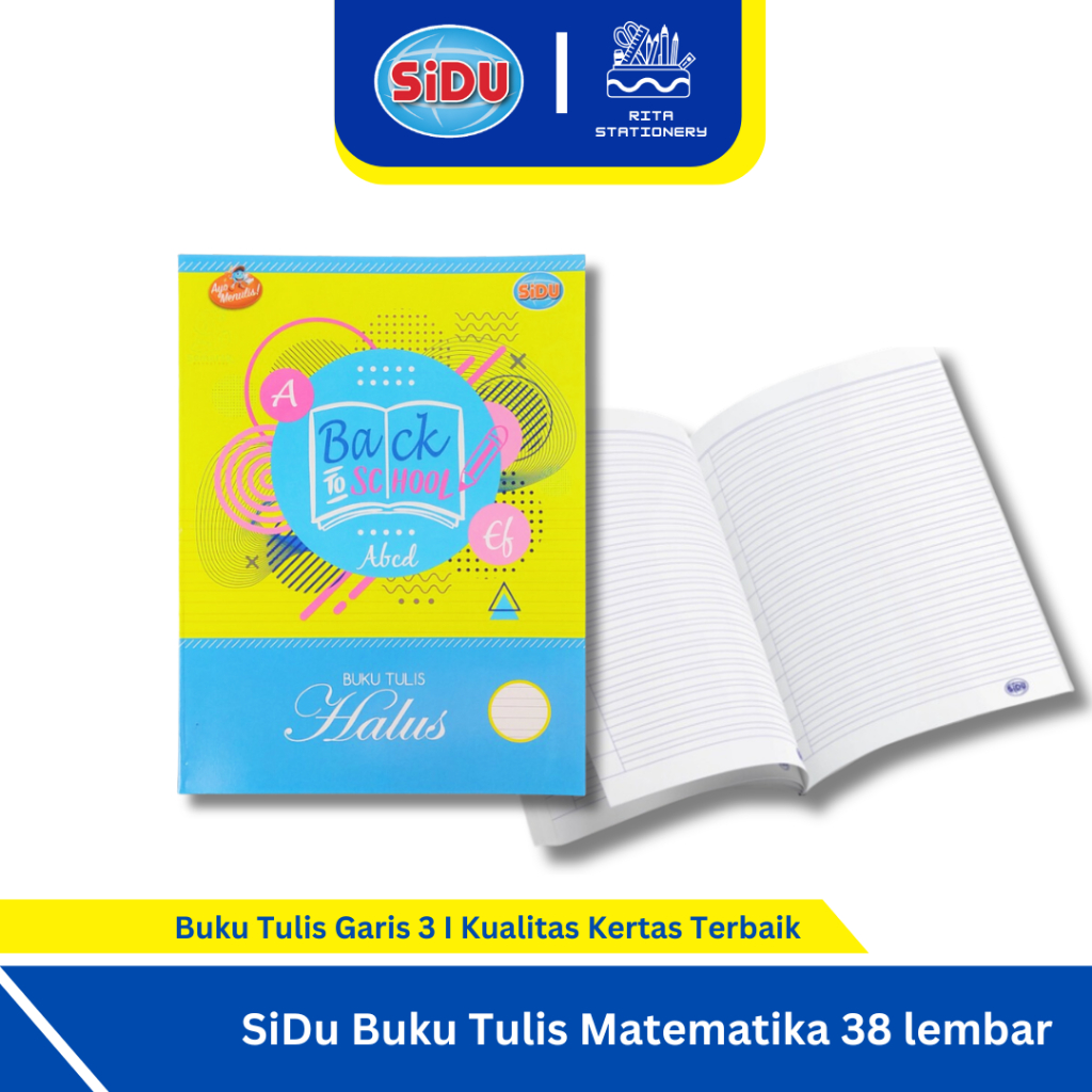 

SIDU Buku Tulis Halus Garis Tiga 38 Lembar Untuk Cetak Belajar Menulis Anak - Satuan