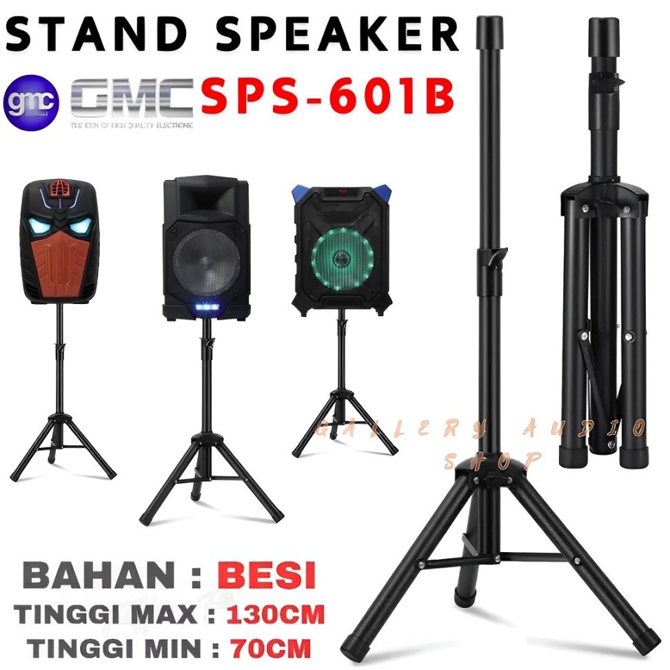 Stand Speaker Besi 2 Meter Produk GMC Tipe SPS-601B / Tripod Speaker / Tiang Speaker / Tripot Speker