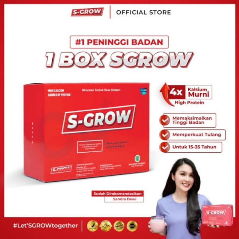 

S-GROW Peninggi Badan Original 100% Suplemen Kesehatan Susu S-GROW