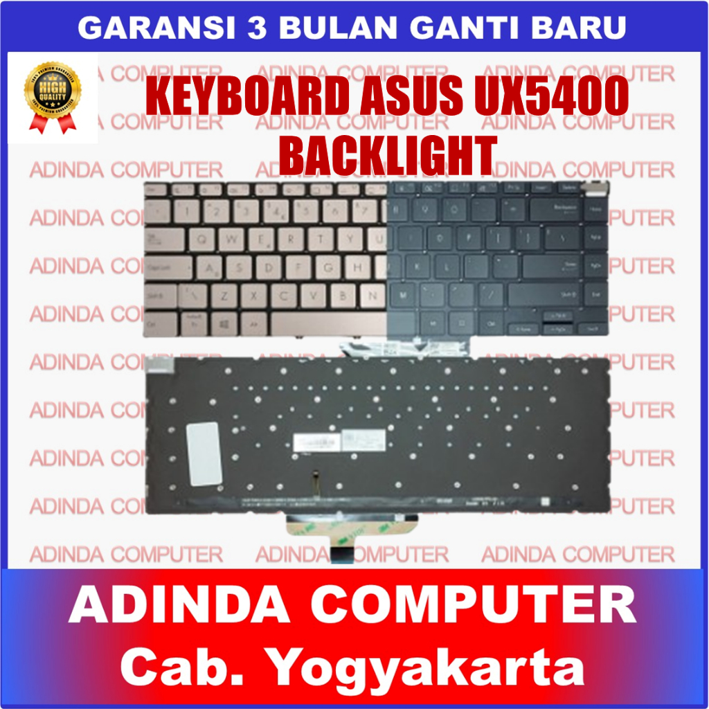 Keyboard Asus Zenbook 14X OLED UX5400 UX5400ZF UX5401 UX5401E UX5401Z UM5401 UM5401QA Silver Backlig