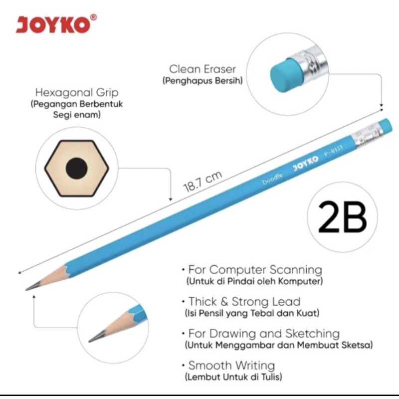 

Pensil serut Joyko 2b P-8131 (12batang)