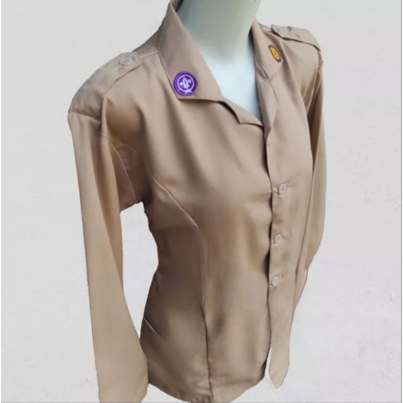 BAJU PRAMUKA PEMBINA GURU PEREMPUAN KAIN HIGH TWISS