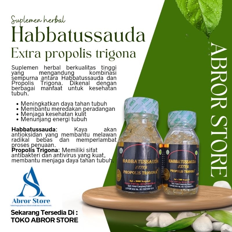 Habbatussauda Extra Propolis Trigona, jinten hitam, propolis,herbal original