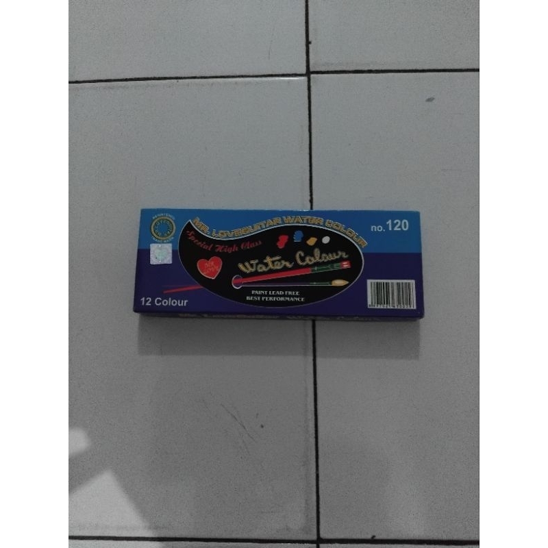 

CAT AIR / WATER COLOUR PAINT LEAD FREE NO.120 MERK MR. LOVE GUITAR PER SET ISI 12 WARNA