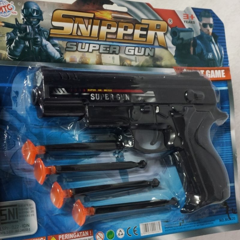 Snipper Super Gun MC 320 3359 356 Mainan Anak Pistol Tembak Peluru Karet Tempel Kado Special Hadiah 