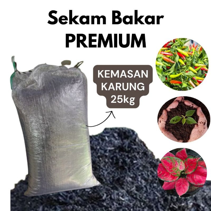 MURAH  sekam bakar padi / sekam bakar karung kemasan karung