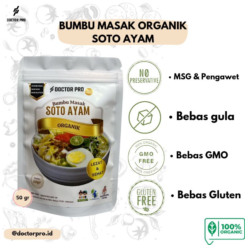 

Doctor Pro - Bumbu Masak Soto Ayam Organik 50gr - High Grade