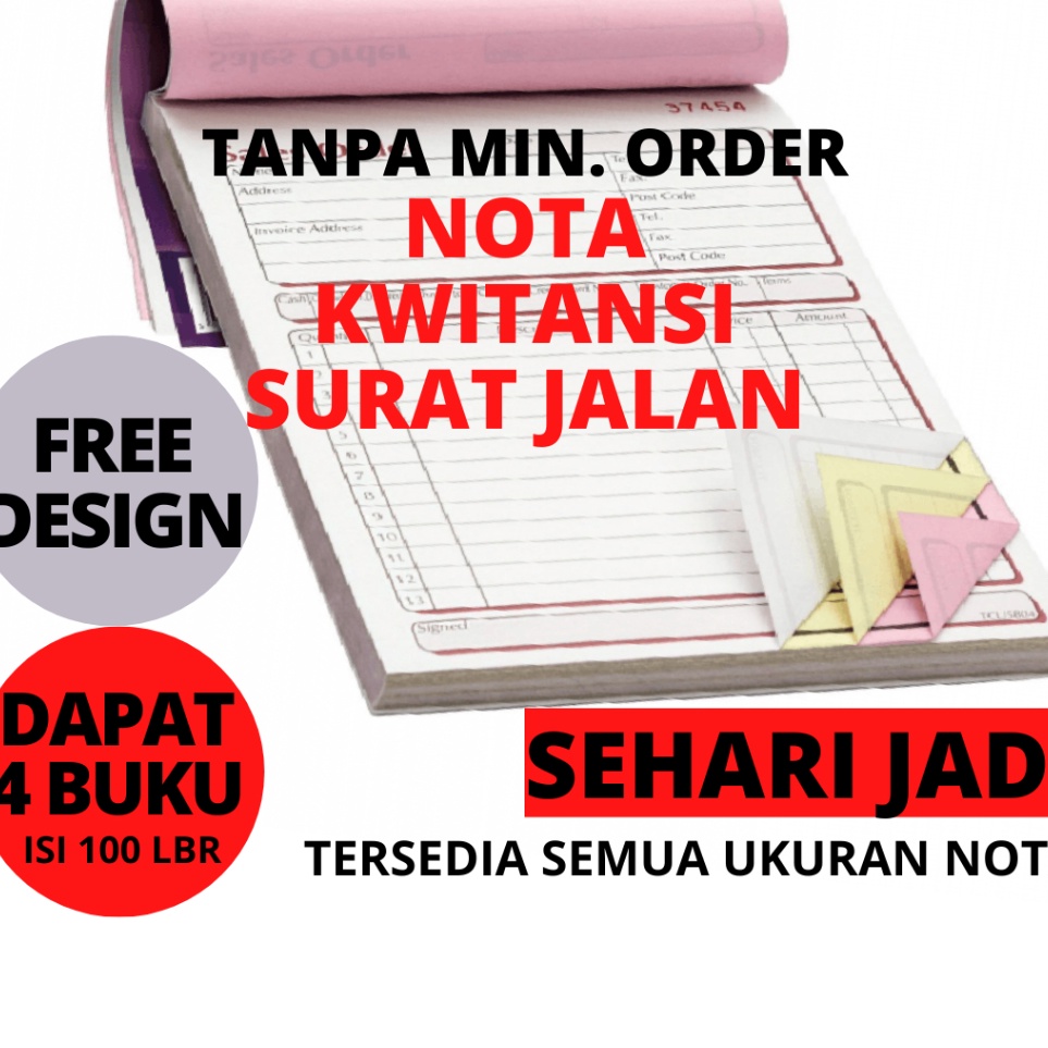 

KODE AEQQO PAKET NOTA 1 BUKU ISI 1 LEMBAR CUSTOM 1 2 3 RANGKAP PLY BON SURAT KWINTANSI SURAT JALAN INVOICE FORMULIR SLIP GAJI FORM TOKO USAHA