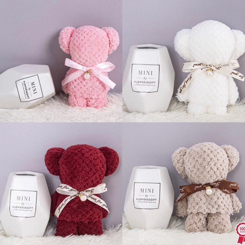 Gift Towel Bear Cute / Handuk Cute Souvenir Gift / Handuk Souvenir Wedding / Handuk Kecil