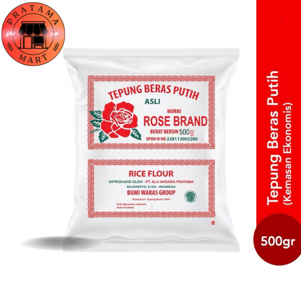 

TEPUNG BERAS PUTIH Rose Brand Kemasan 500 g Rosebrand