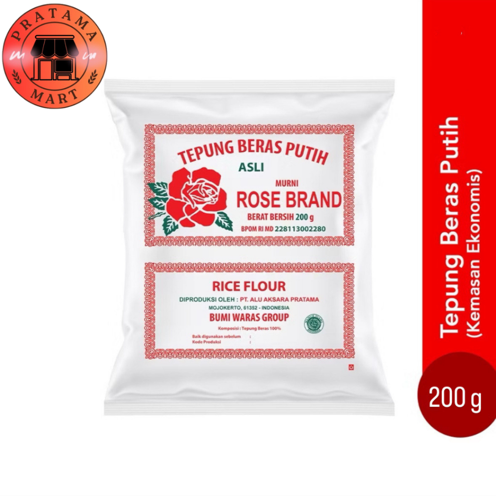 

TEPUNG BERAS PUTIH Rose Brand Kemasan 200 g Rosebrand