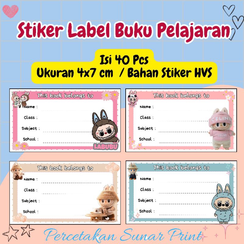 

Stiker Buku LABUBU / STIKER BUKU PELAJARAN