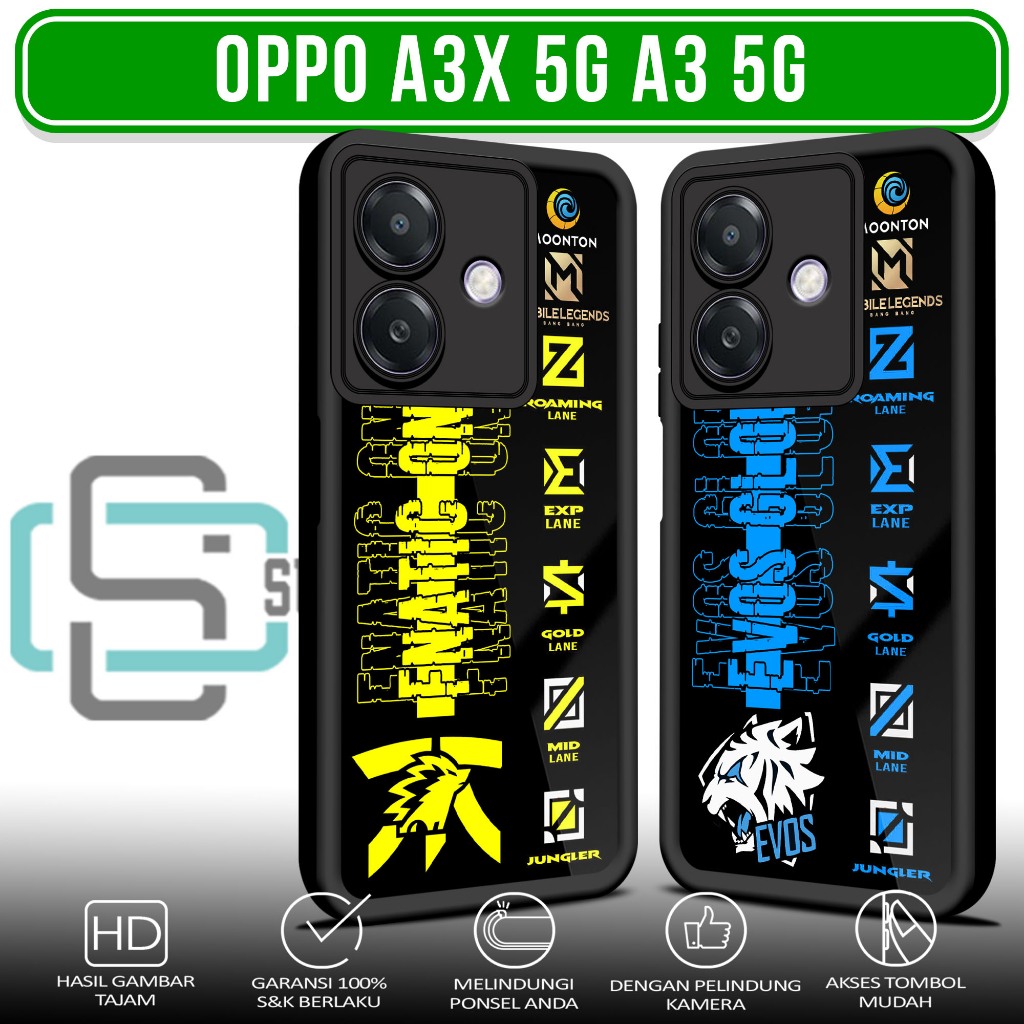 Case OPPO A3X 5G A3 5G Anime Case Motif RRQ Case Hp Casing HP Hardcase Softcase Glossy bisa COD