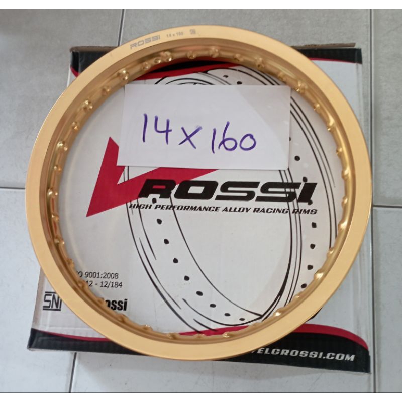 Lingkar V ROSSI 14 160 Gold Rim Motor Velg jari- jari Matic Veleg Original  Vrossi