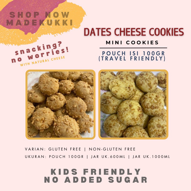 

Made Kukki - Dates Cheese Cookies Mini Cookies (Pouch 100 gr)