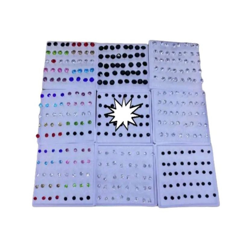 anting tusuk/pepelik plastik uk. kecil-besar-sedang