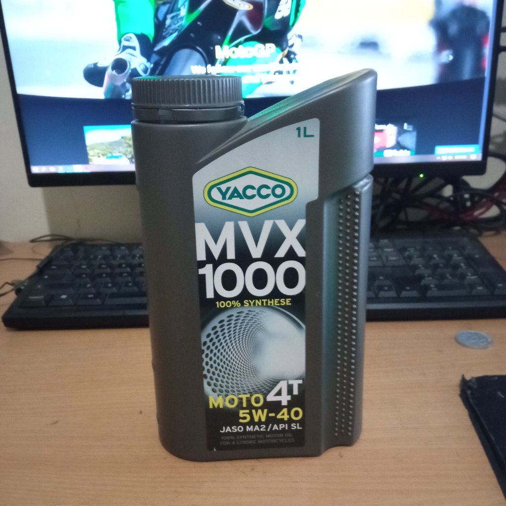 Yacco 5w-40 MVX 1000 Moto 4T 100% Synthetic 5w40 mvx1000 oli mesin mobil motor diesel