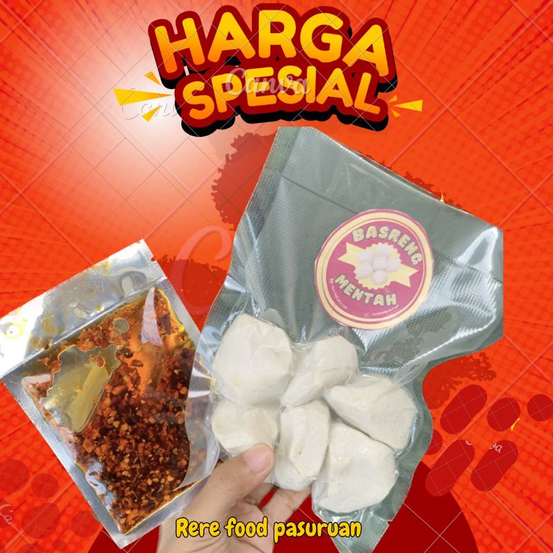 

BASRENG MENTAH || RERE FOOD PASURUAN, free chili oil