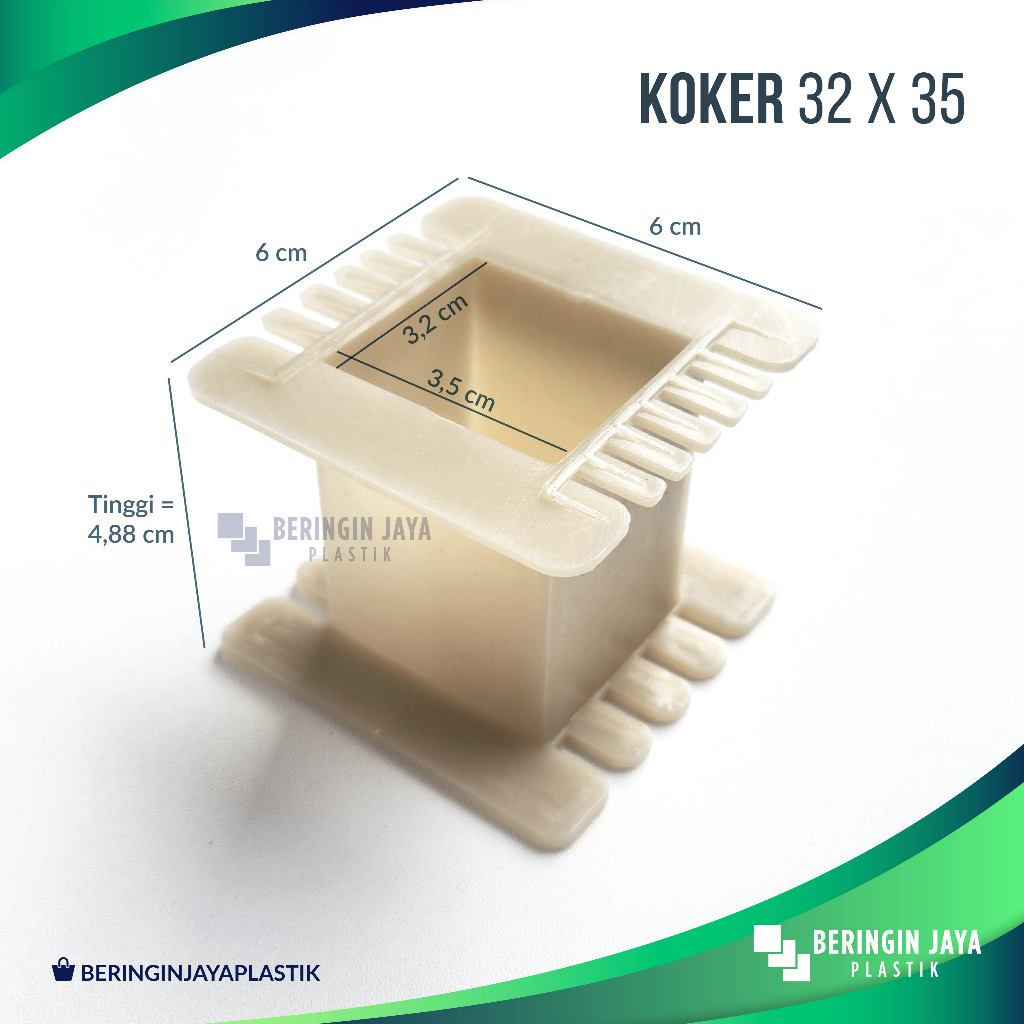 Koker Trafo Kotak 32x35 / Bobin Bobbin Dudukan Besi Plat Keren Kern Travo Tahan Panas Bahan Plastik 