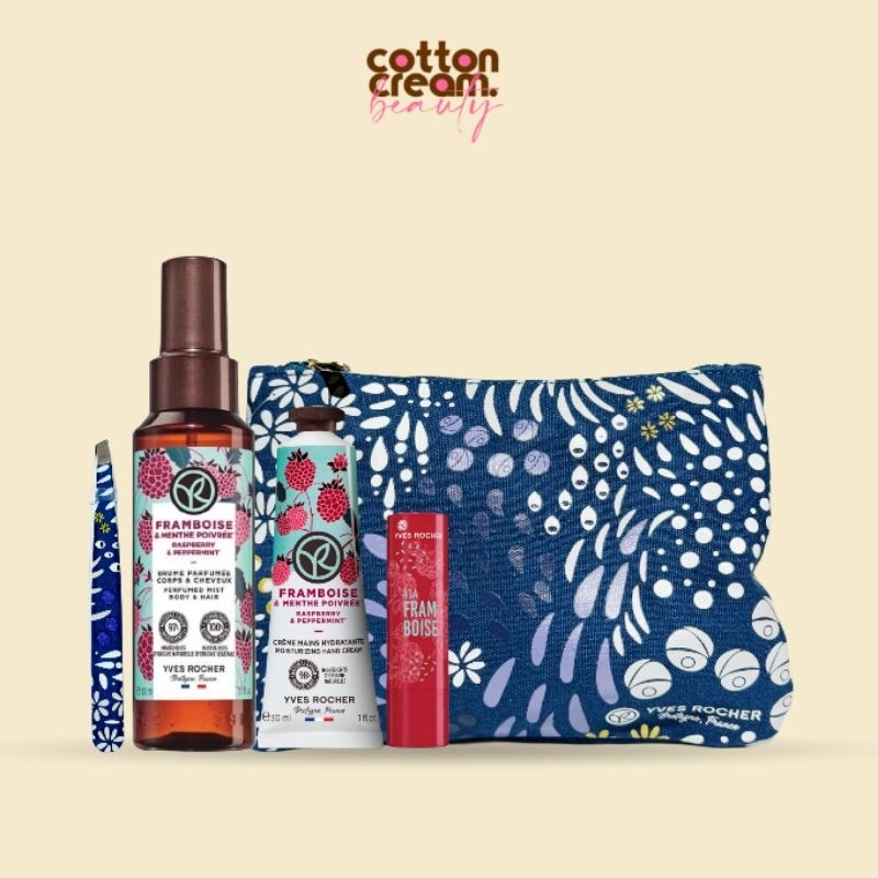 Yves Rocher Body Care Travel Gift Set Vanilla / Raspberry / Mango / Olive