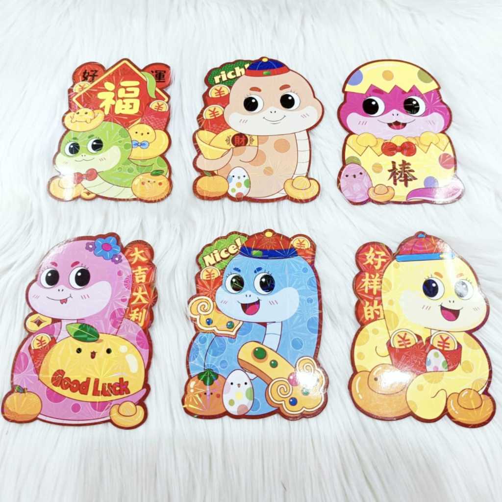 

Angpao Imlek Shio Ular 4152 | Angpau Sincia Karakter Lucu Bisa Digantung Unik Isi 6 Mix