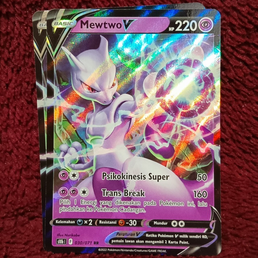Mewtwo V RR s10b - Pokemon TCG Indonesia foil holo