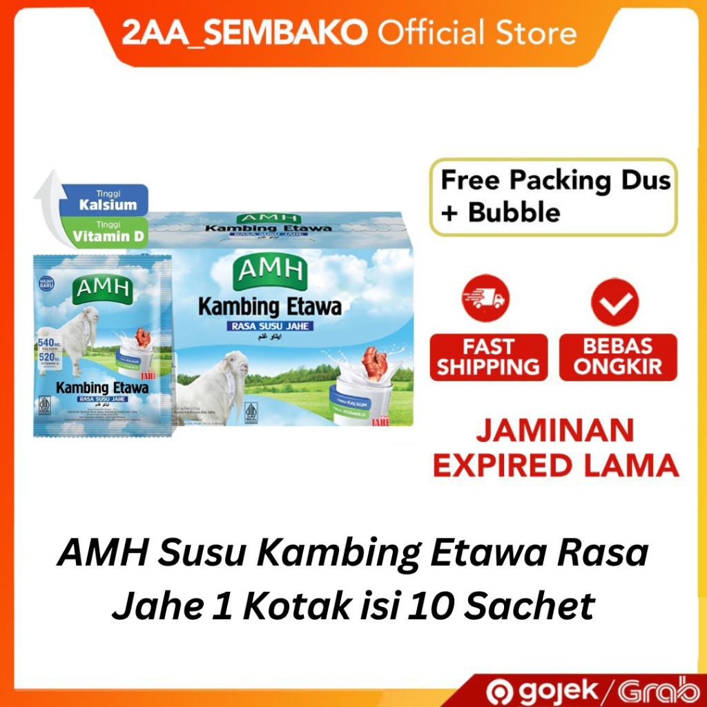 

AMH Susu Kambing Etawa Rasa Jahe 1 Kotak isi 10 Sachet