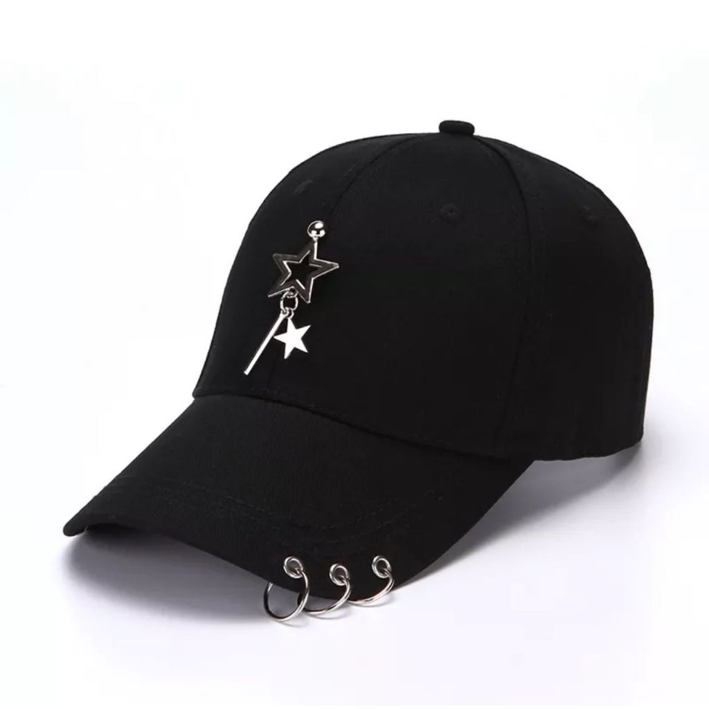 TOPI ANTING PRIA KEREN TOPI RING RANTAI KOREA TOPI ANTING KOREA TOPI RING BESI RANTAI BINTANG