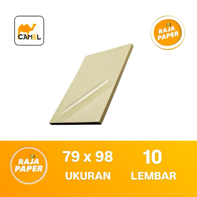 

Kertas Sticker Vinyl Transparant Ukuran PLANO 79 Cm x 98 Cm 10 Lembar By CAMEL ( 790 Mm x 980 Mm ) 10 Lbr 10 Pcs Stiker Vinil Vynil Transparan Bening