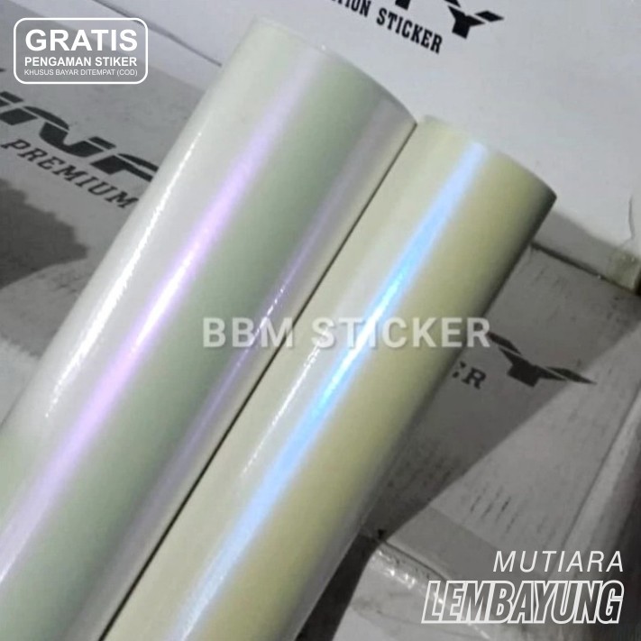 Stiker Putih Mutiara Skotlet Lembayung Mutiara Ungu Pink Biru Keren