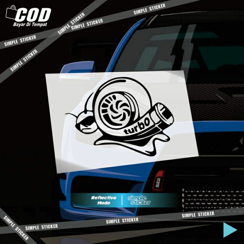 sticker siput balap | sticker keong balap | cutting sticker | reflective menyala