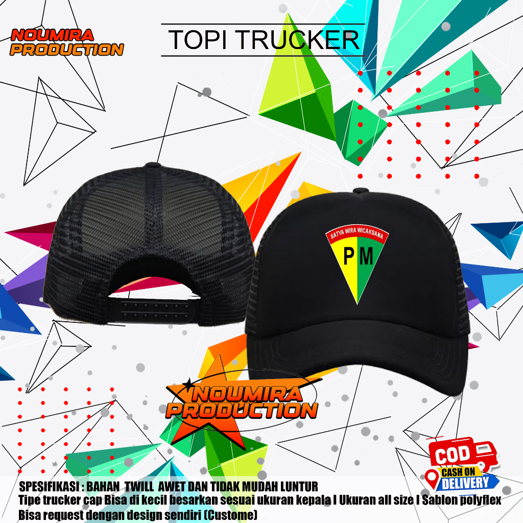 TOPI PM POLISI MILITER AD - TOPI TRUCKER POLISI MILITER AU - TOPI POLISI MILITER AU - TOPI CUSTOM