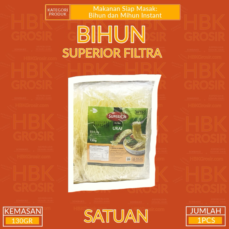 

Bihun Beras Urai Untuk di Goreng dan Rebus Superior Filtra 130GR