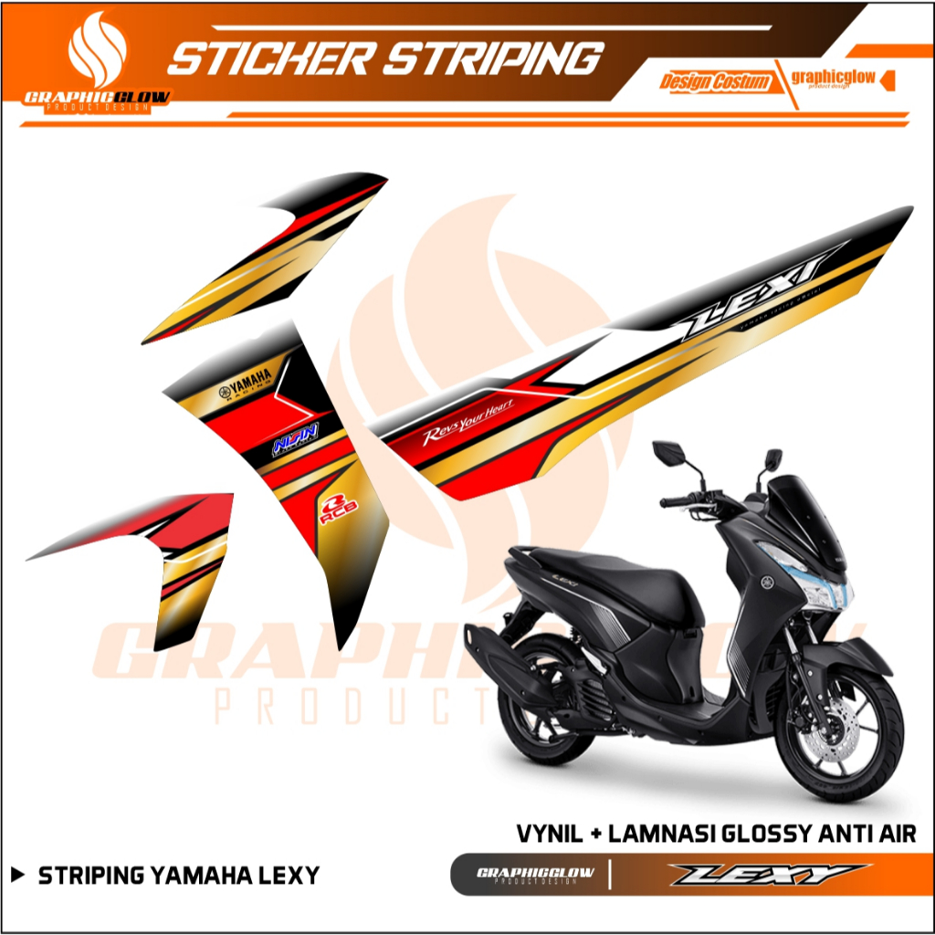 STIKER STRIPING  MOTOR YAMAHA LEXI ANTI LUNTUR KEREN STRIPING LEXI 125 STRIPING YAMAHA LEXI 125 V