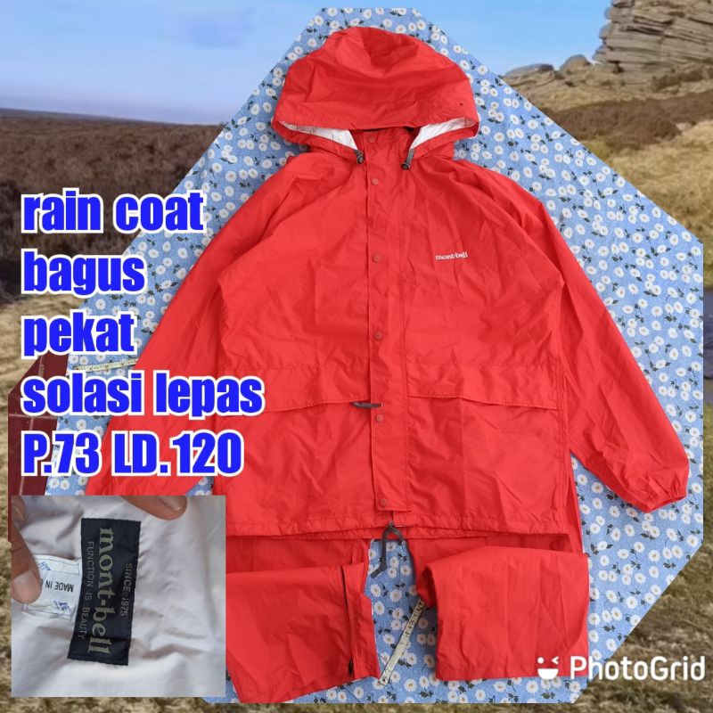 jaket gunung outdoor raincoat waterproof montbell mont bell