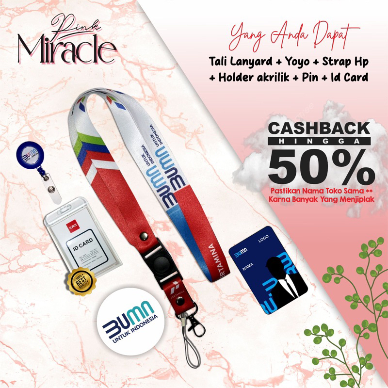 

Tali Lanyard PERTAMINA / Tali idcard PERTAMINA [Ready stock] Termurah