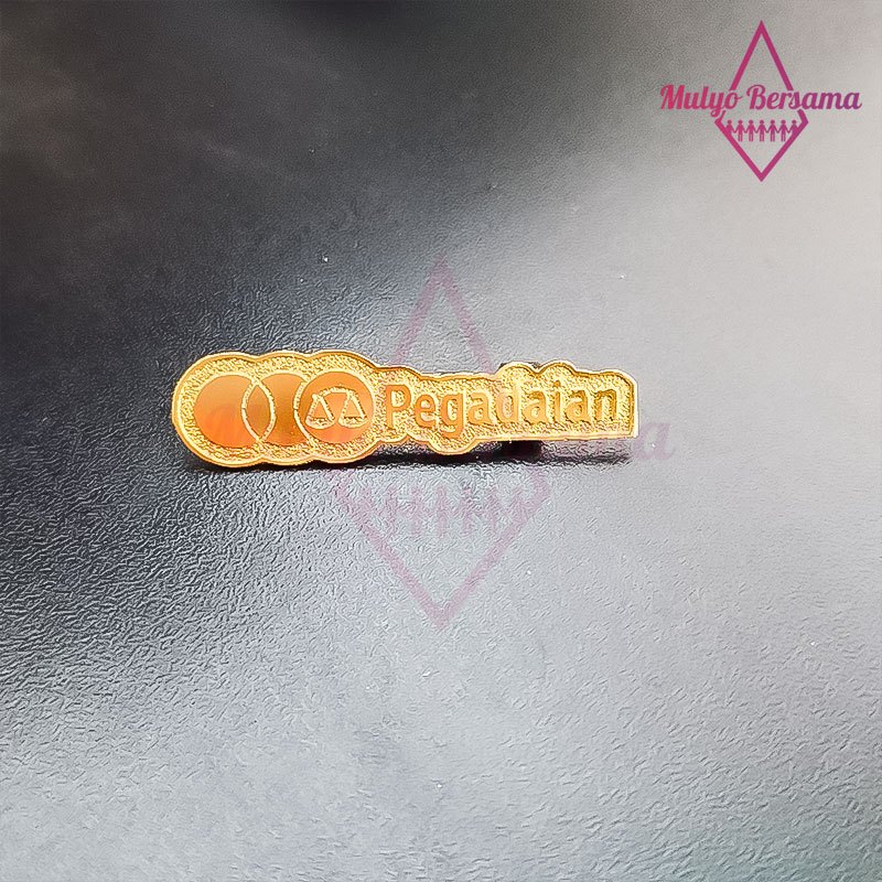Pin Bros Pegadaian Warna Gold Pin Logo Pegadaian - Mulyo Bersama