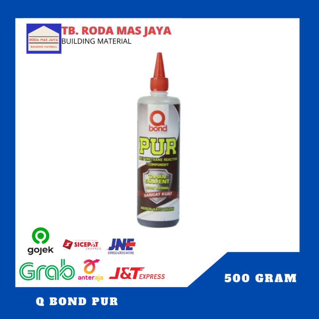 Lem kayu Q Bond PUR A 500gr / Lem Kayu Basah