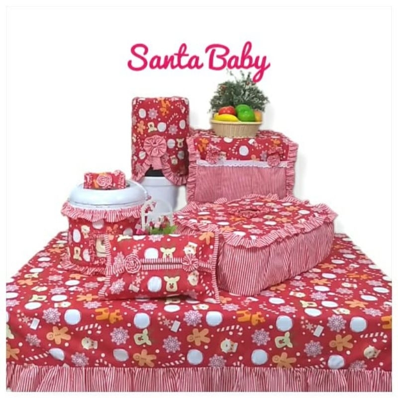 KATALOK 2 -- TAPLAK MEJA MAKAN SET SIAP KIRIM MOTIF NATAL