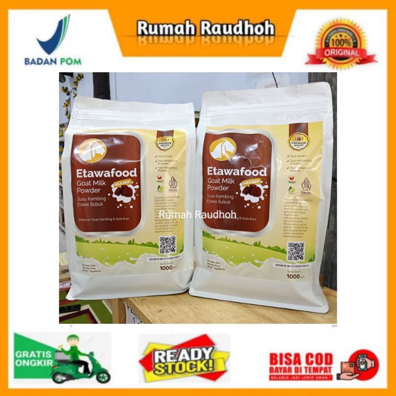 

SUSU KAMBING ETAWAFOOD GULA AREN 1 KG - GOAT MILK POWDER PREMIUM ATASI NYERI SENDI DLL